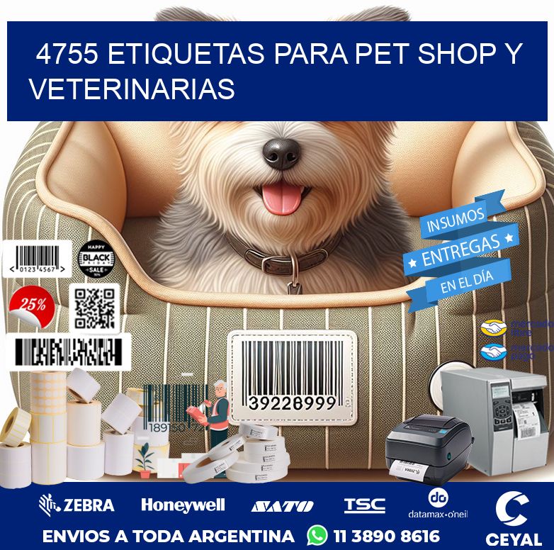 4755 ETIQUETAS PARA PET SHOP Y VETERINARIAS