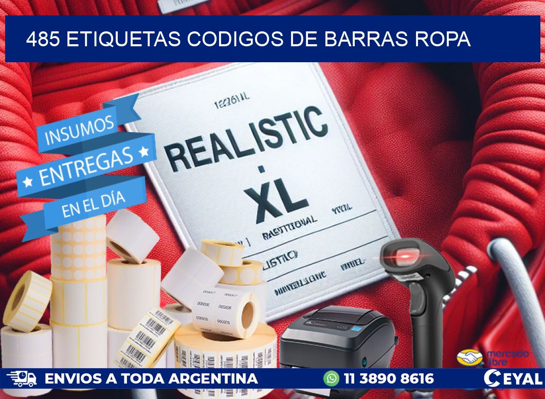 485 ETIQUETAS CODIGOS DE BARRAS ROPA