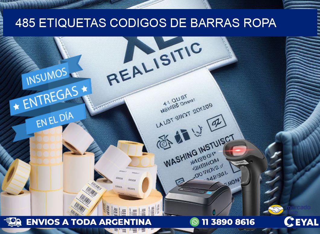 485 ETIQUETAS CODIGOS DE BARRAS ROPA