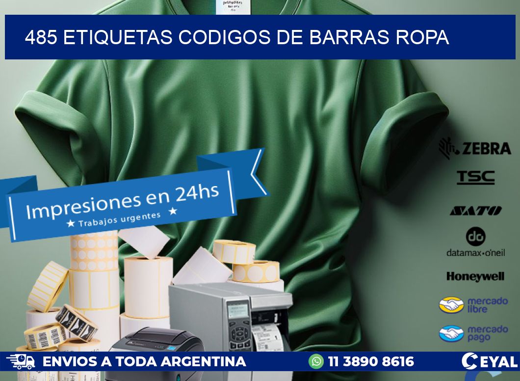 485 ETIQUETAS CODIGOS DE BARRAS ROPA
