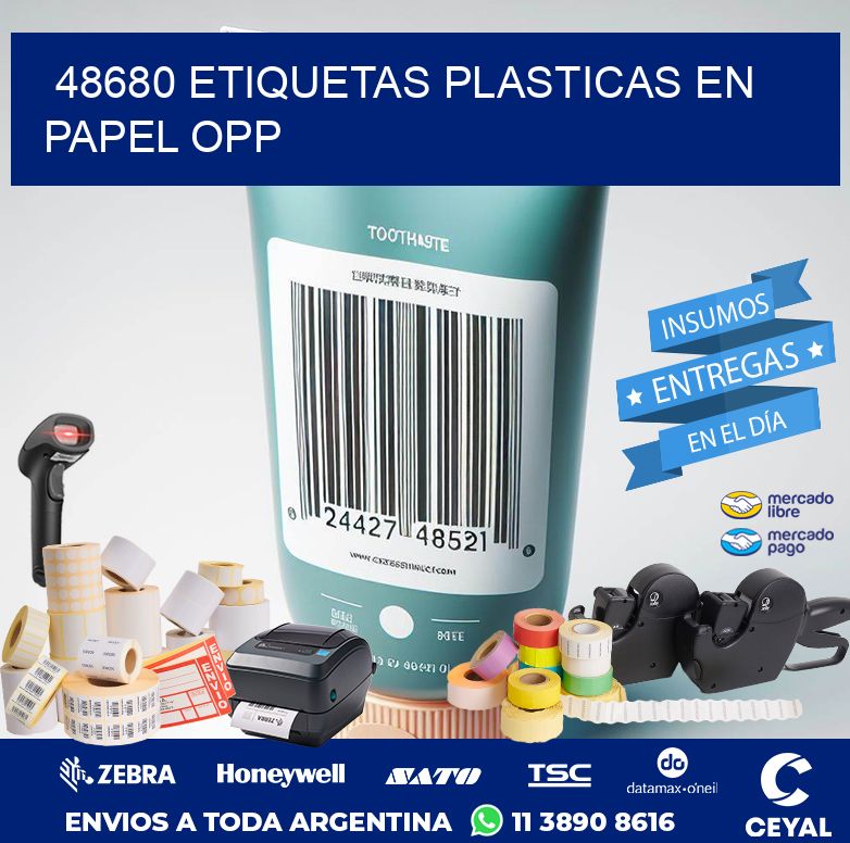 48680 ETIQUETAS PLASTICAS EN PAPEL OPP