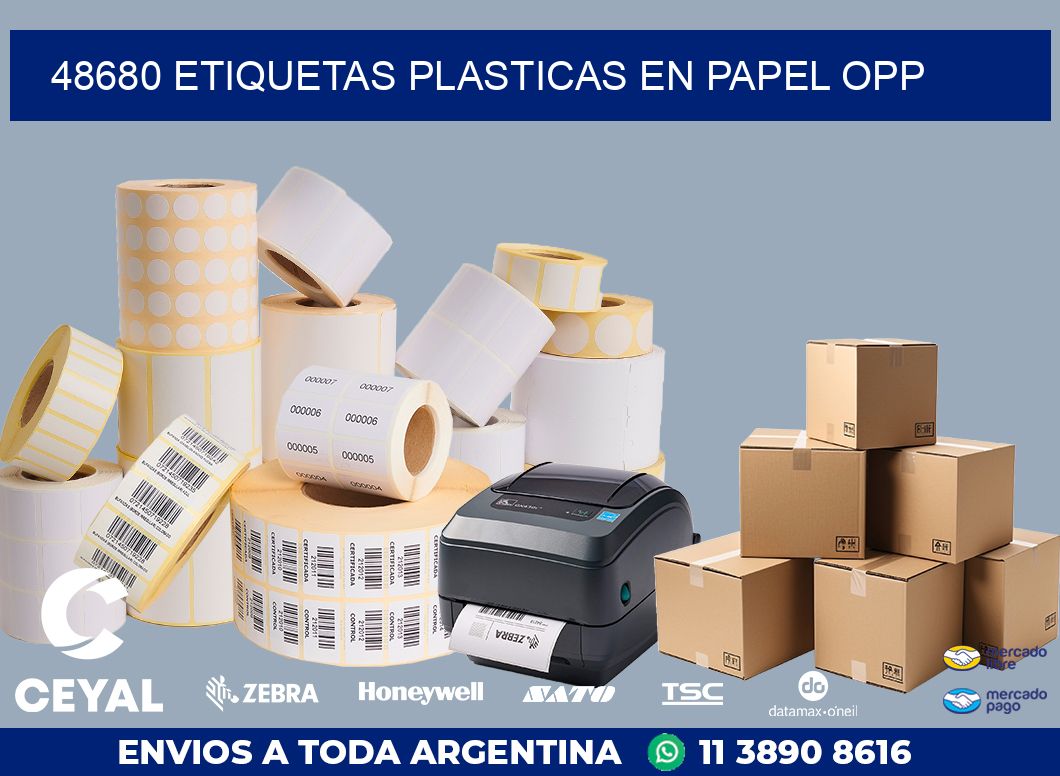 48680 ETIQUETAS PLASTICAS EN PAPEL OPP