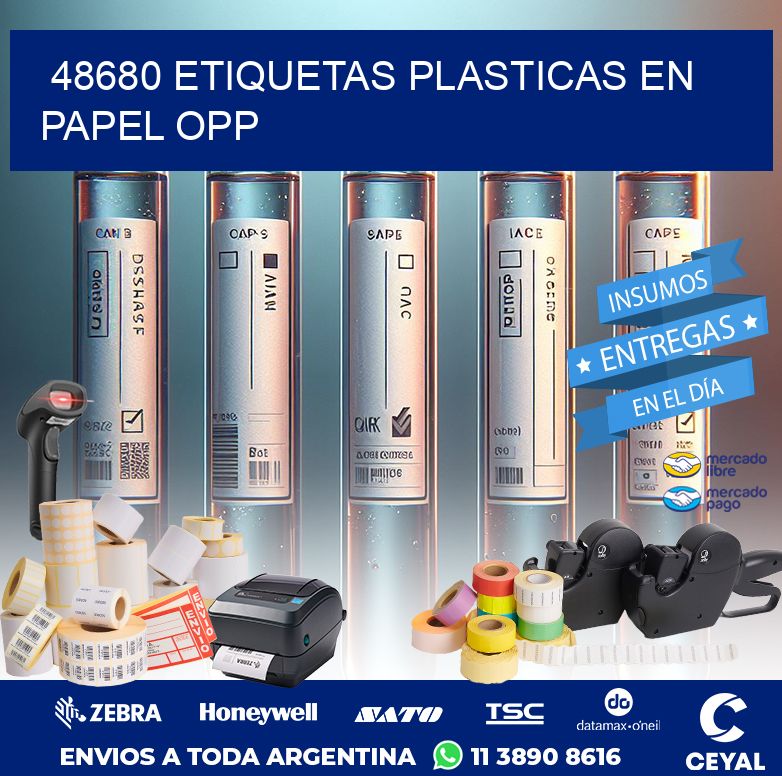 48680 ETIQUETAS PLASTICAS EN PAPEL OPP