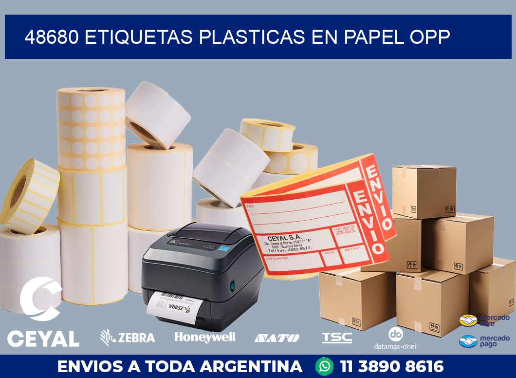 48680 ETIQUETAS PLASTICAS EN PAPEL OPP