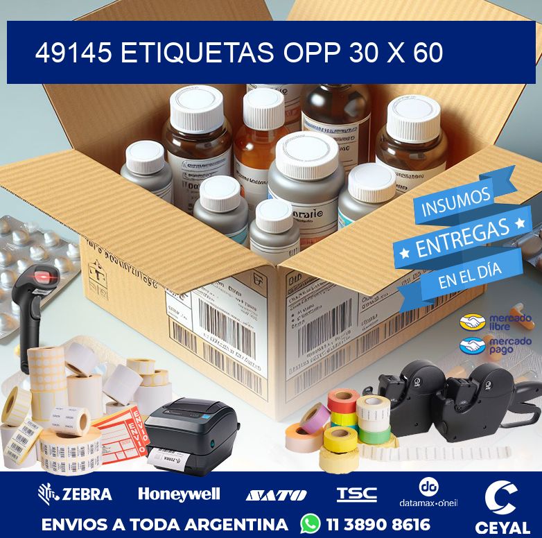 49145 ETIQUETAS OPP 30 X 60