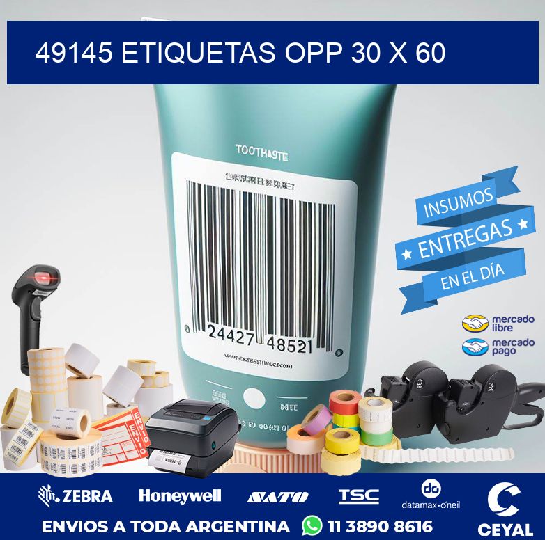 49145 ETIQUETAS OPP 30 X 60