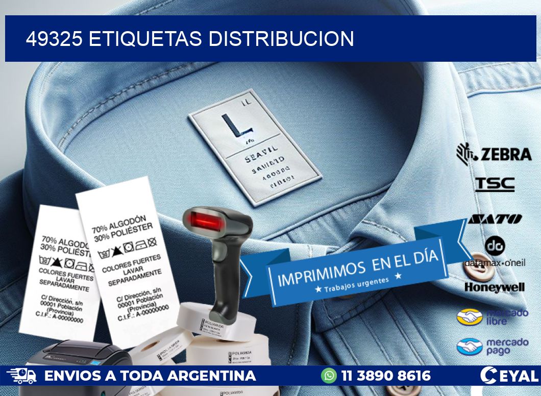 49325 etiquetas distribucion