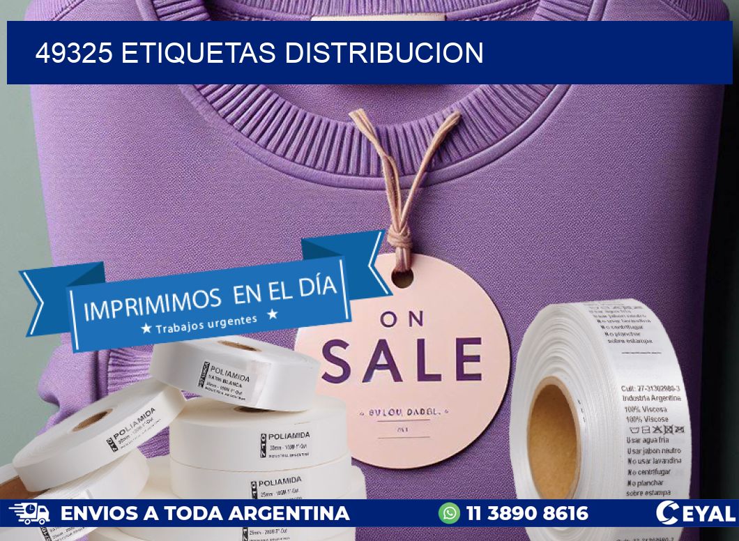 49325 etiquetas distribucion