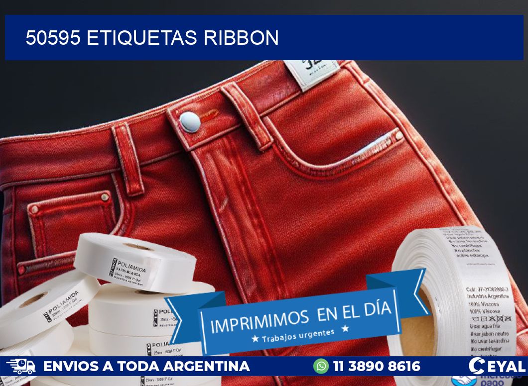 50595 ETIQUETAS RIBBON