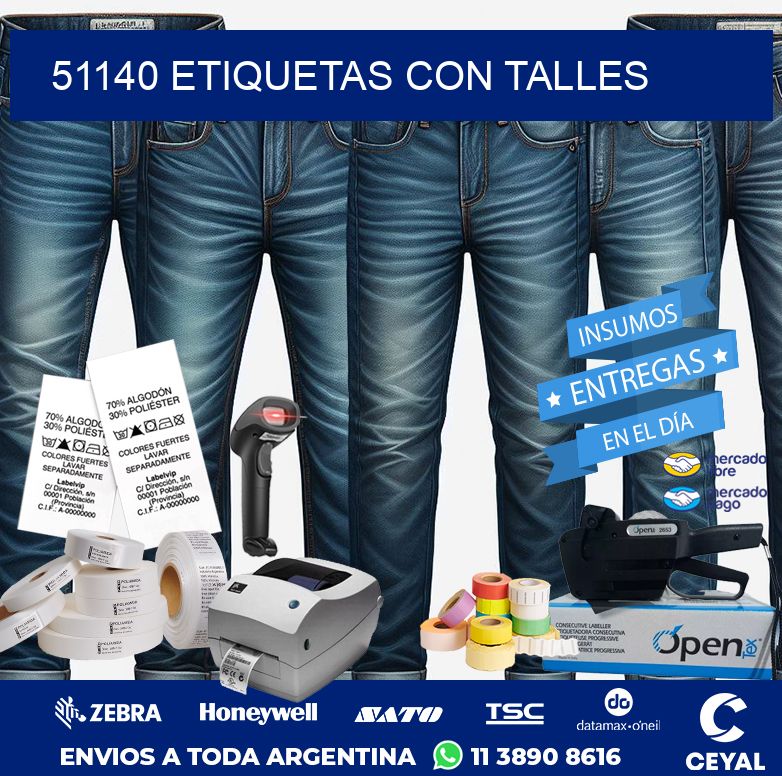 51140 ETIQUETAS CON TALLES