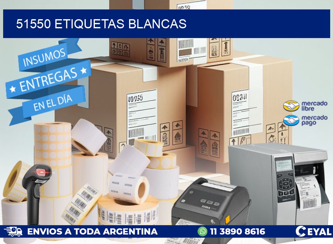 51550 ETIQUETAS BLANCAS