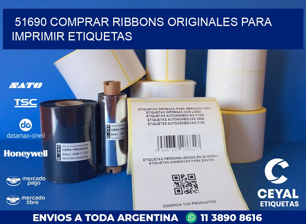 51690 COMPRAR RIBBONS ORIGINALES PARA IMPRIMIR ETIQUETAS