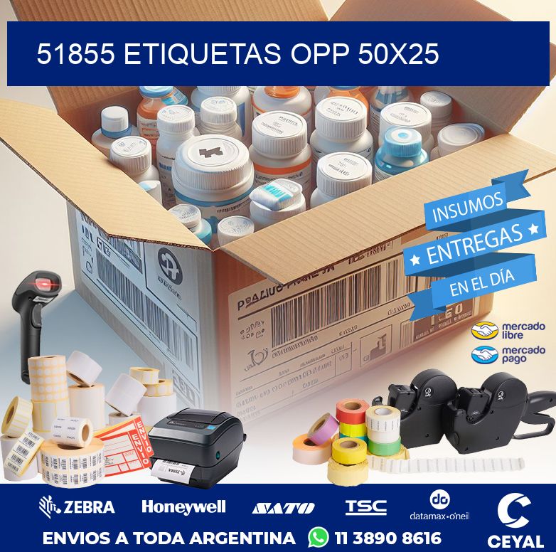 51855 ETIQUETAS OPP 50X25