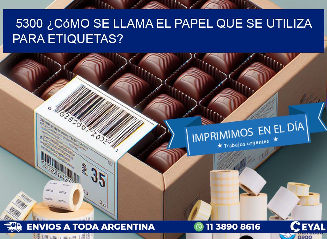 5300 ¿Cómo se llama el papel que se utiliza para etiquetas?