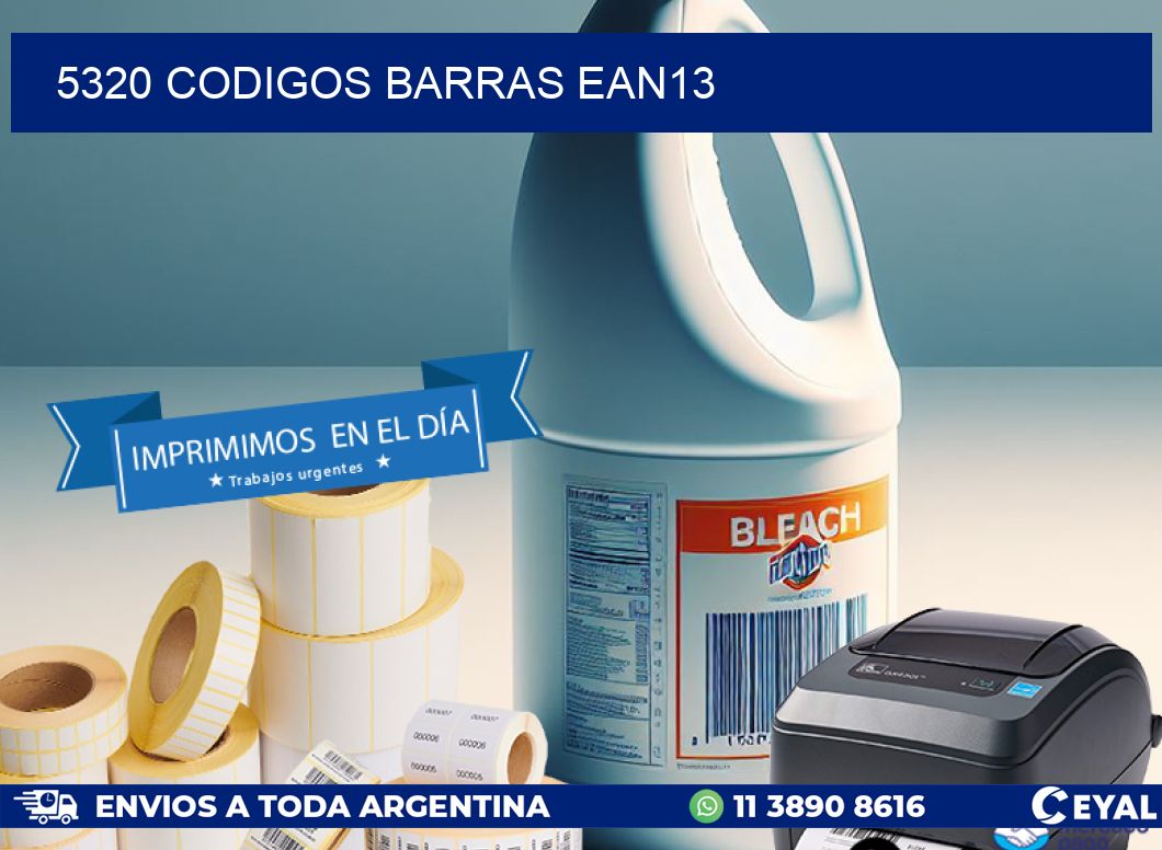 5320 CODIGOS BARRAS EAN13