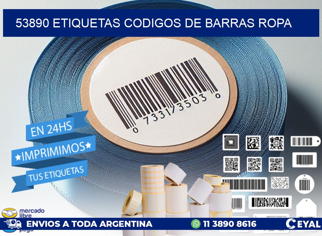 53890 ETIQUETAS CODIGOS DE BARRAS ROPA