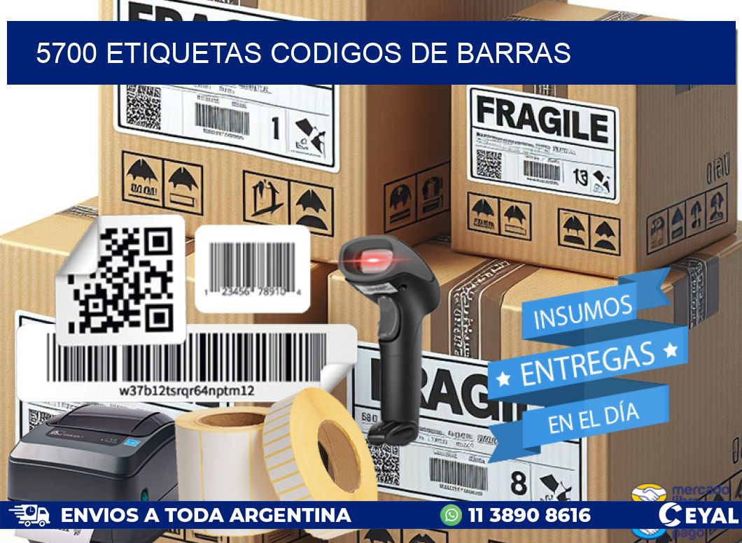 5700 etiquetas codigos de barras