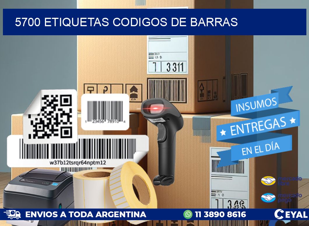 5700 etiquetas codigos de barras
