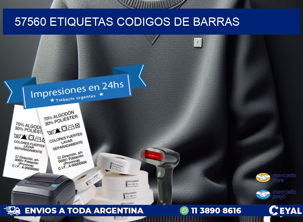 57560 etiquetas codigos de barras