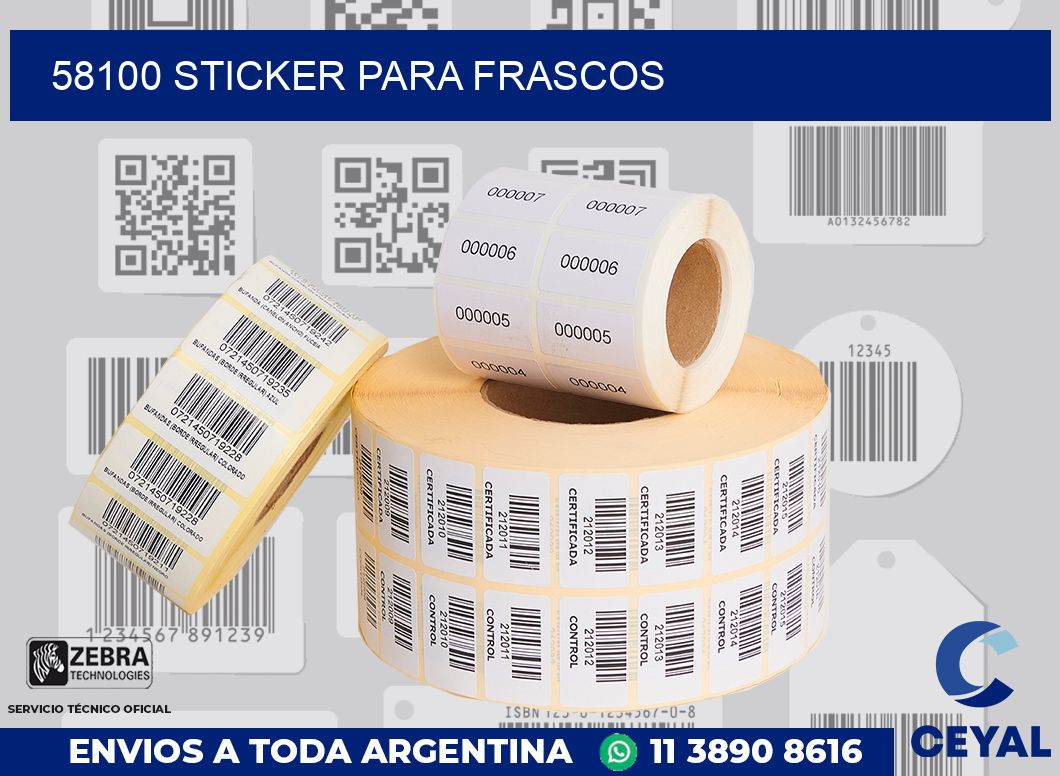 58100 STICKER PARA FRASCOS