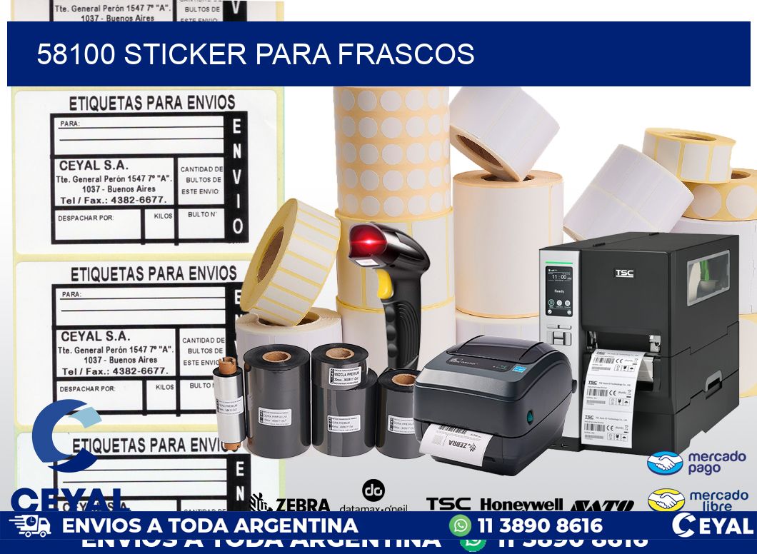 58100 STICKER PARA FRASCOS