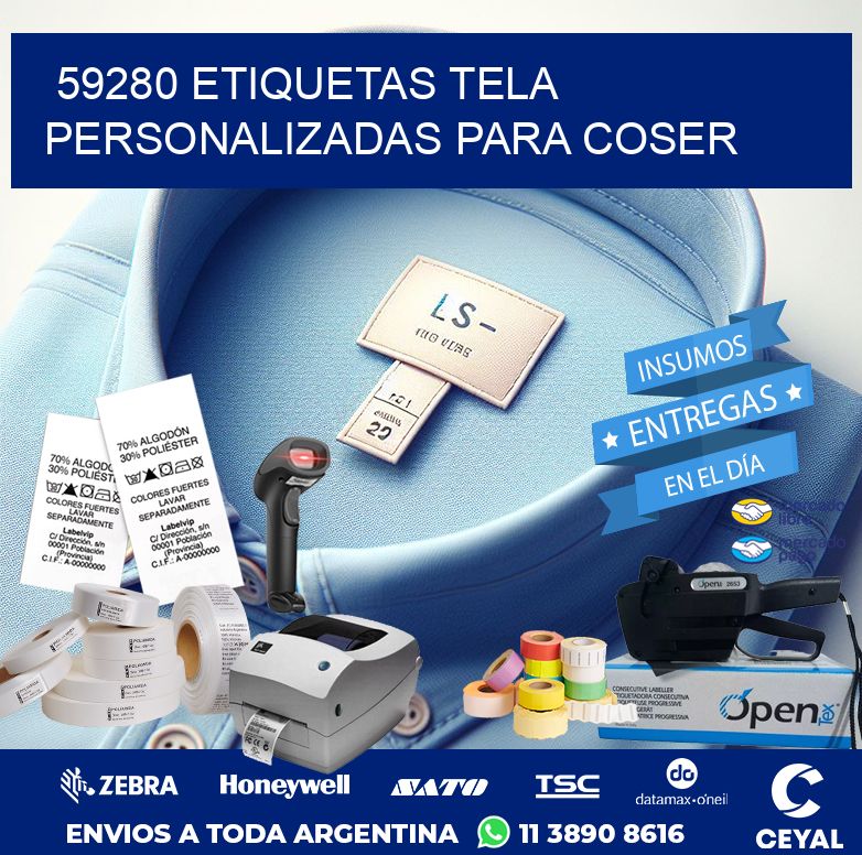 59280 ETIQUETAS TELA PERSONALIZADAS PARA COSER