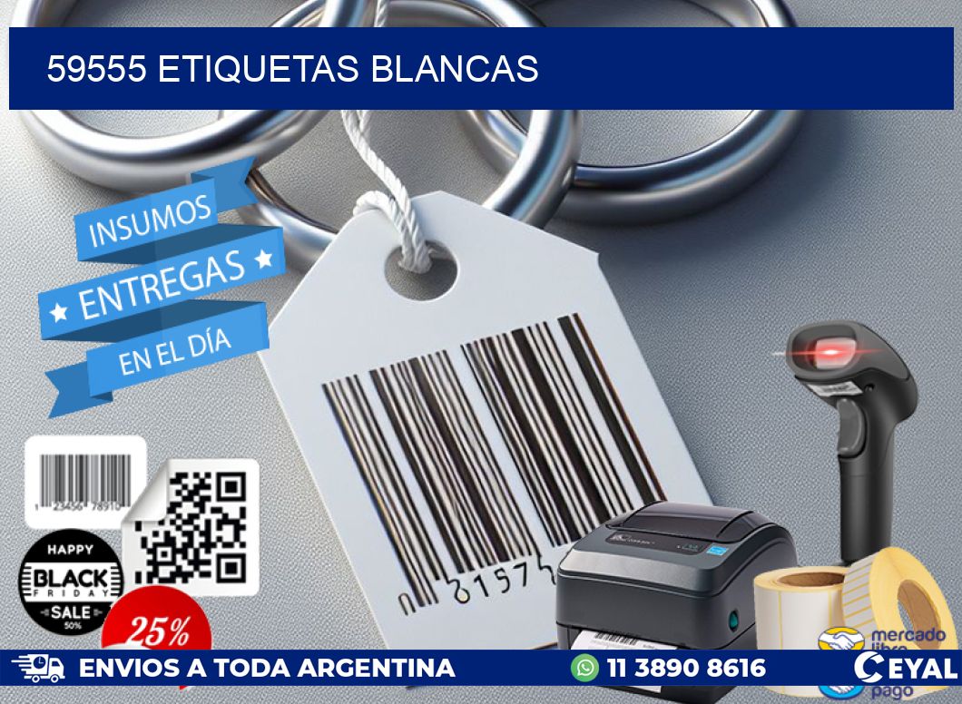 59555 ETIQUETAS BLANCAS
