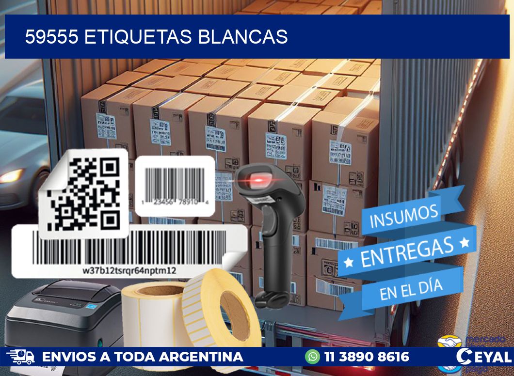 59555 ETIQUETAS BLANCAS