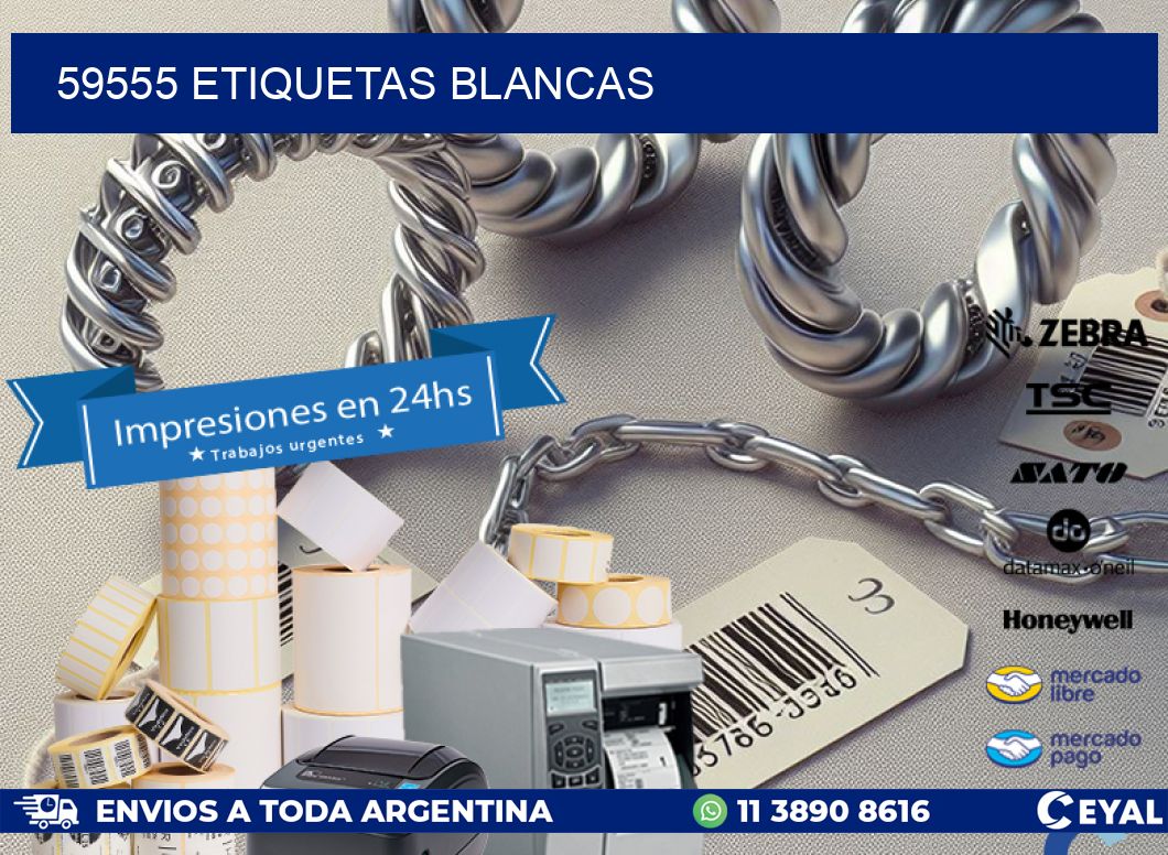 59555 ETIQUETAS BLANCAS