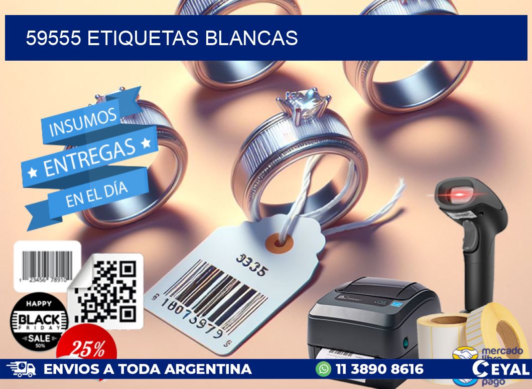59555 ETIQUETAS BLANCAS