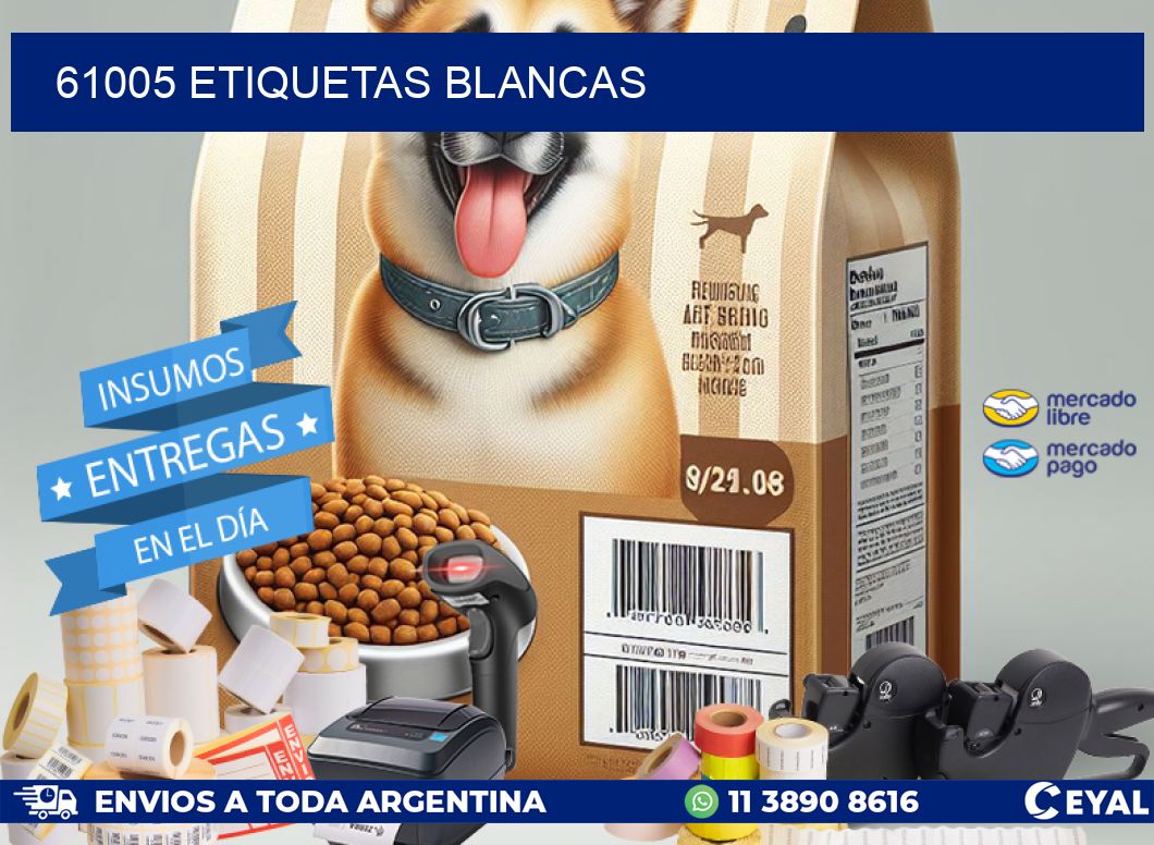 61005 ETIQUETAS BLANCAS
