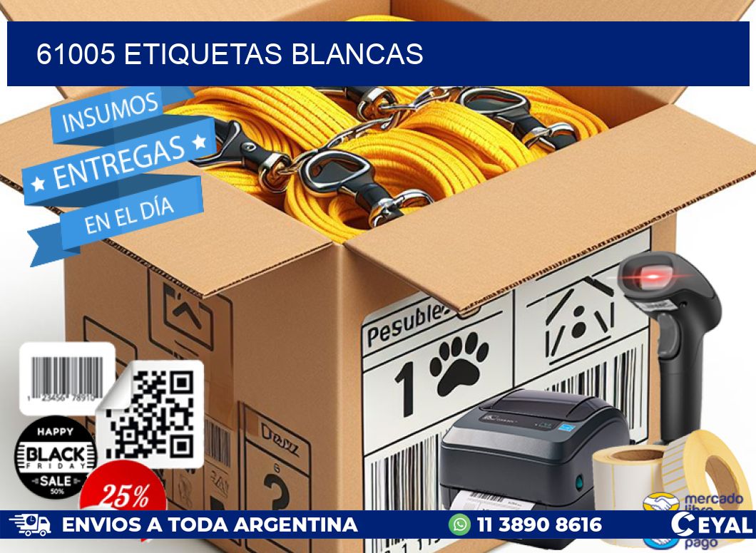 61005 ETIQUETAS BLANCAS