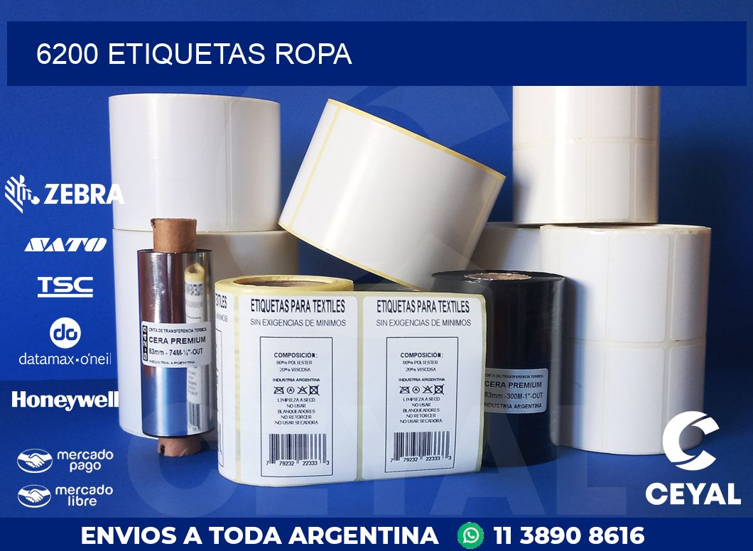 6200 ETIQUETAS ROPA