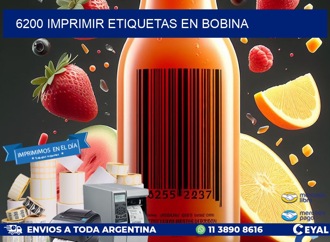 6200 imprimir etiquetas en bobina