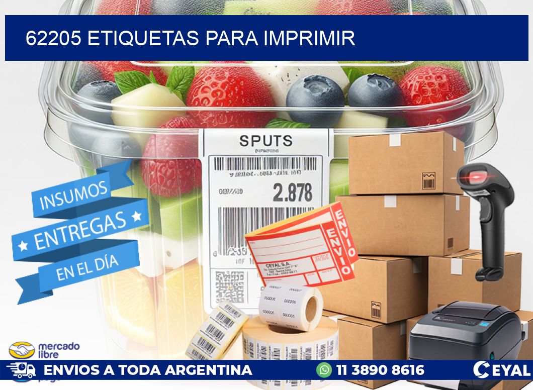 62205 etiquetas para imprimir