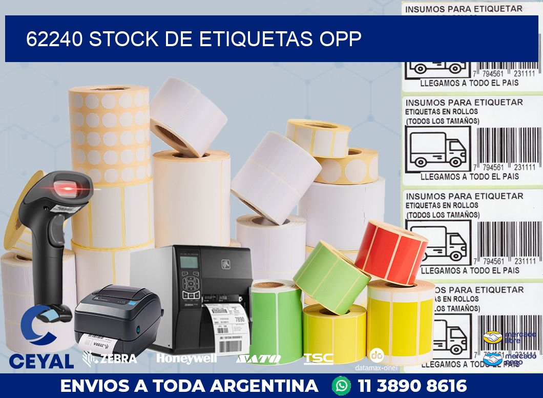 62240 STOCK DE ETIQUETAS OPP