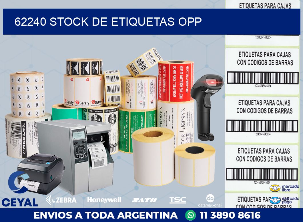 62240 STOCK DE ETIQUETAS OPP
