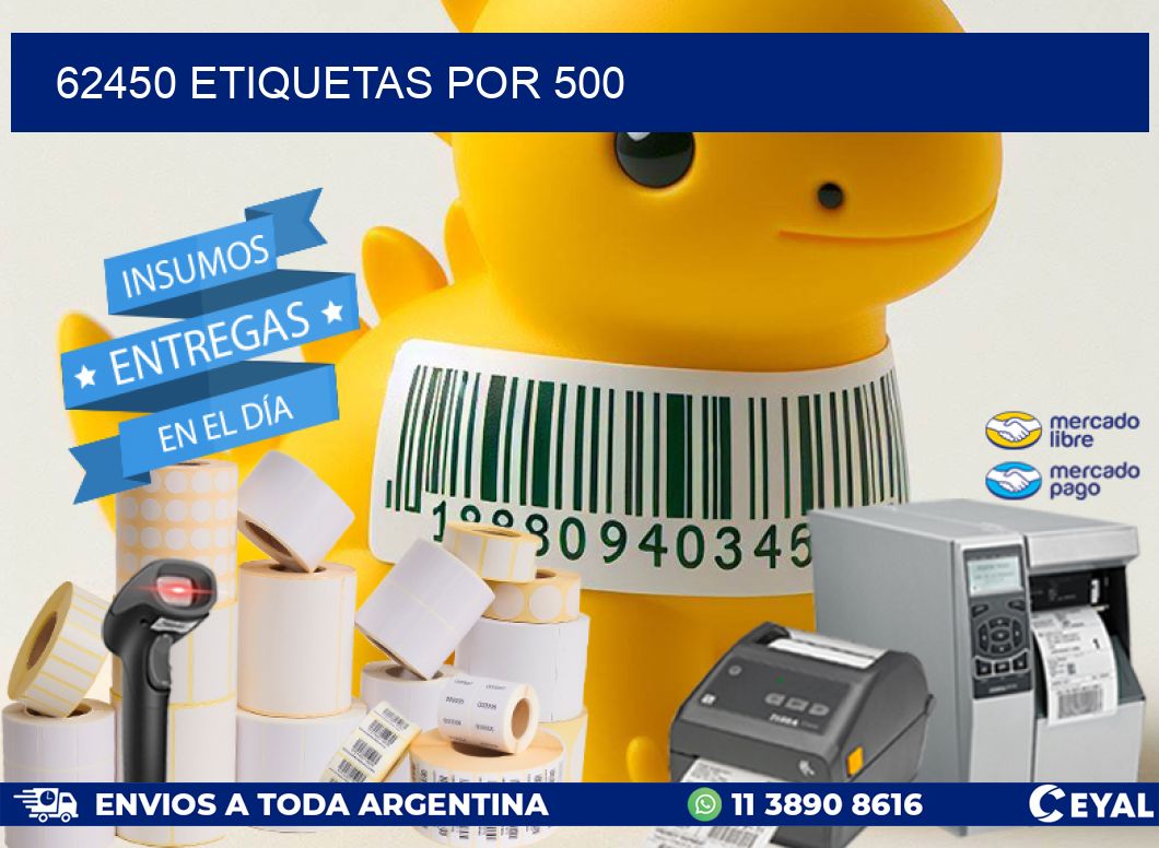62450 ETIQUETAS POR 500