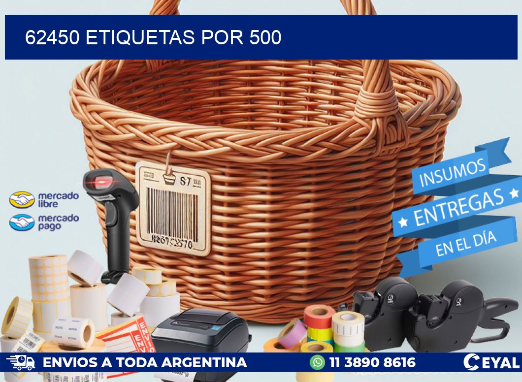 62450 ETIQUETAS POR 500