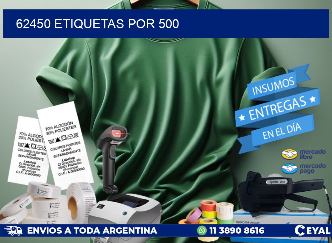 62450 ETIQUETAS POR 500