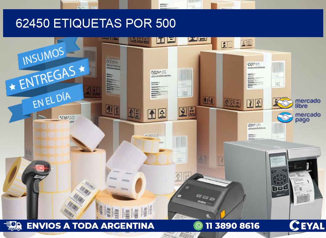 62450 ETIQUETAS POR 500