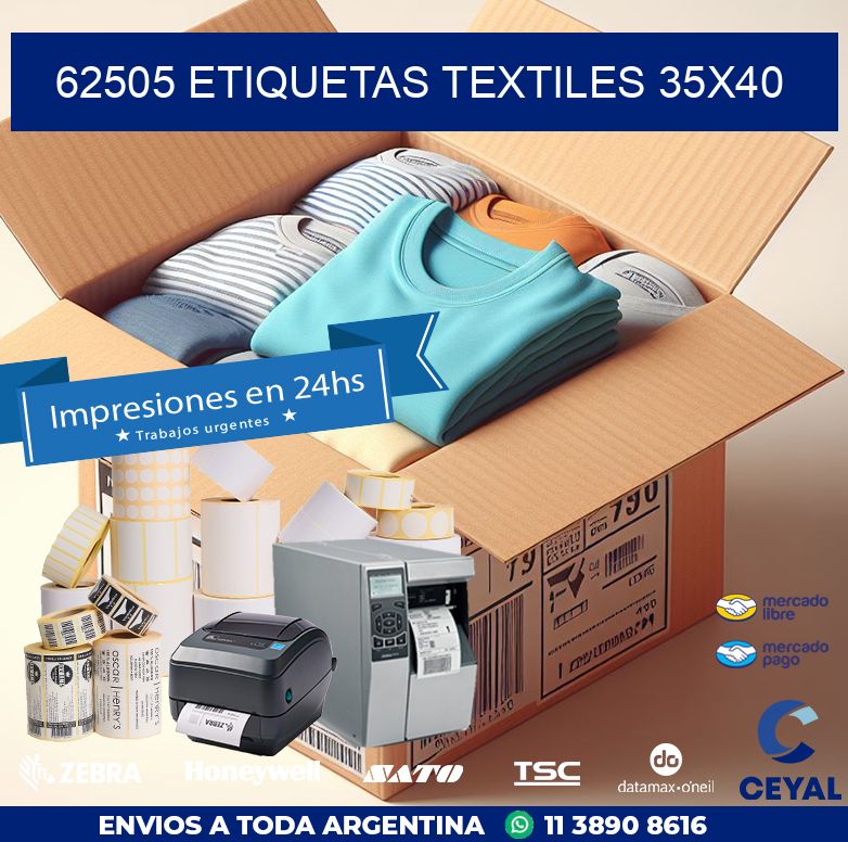 62505 ETIQUETAS TEXTILES 35X40