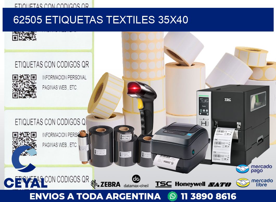 62505 ETIQUETAS TEXTILES 35X40