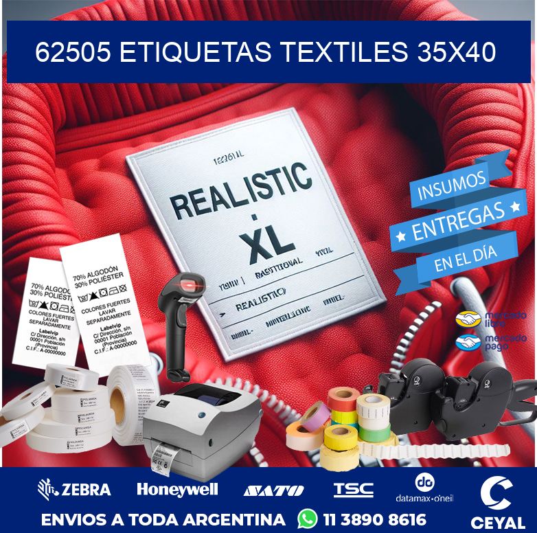62505 ETIQUETAS TEXTILES 35X40