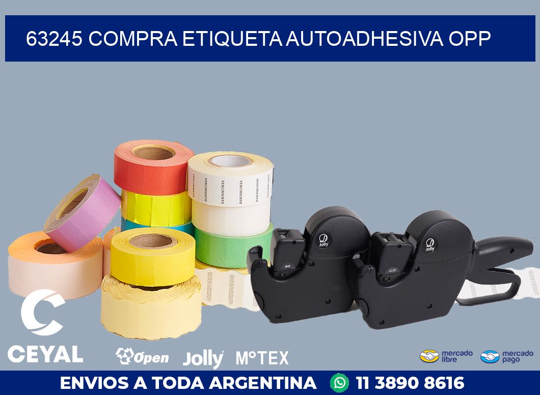63245 COMPRA ETIQUETA AUTOADHESIVA OPP