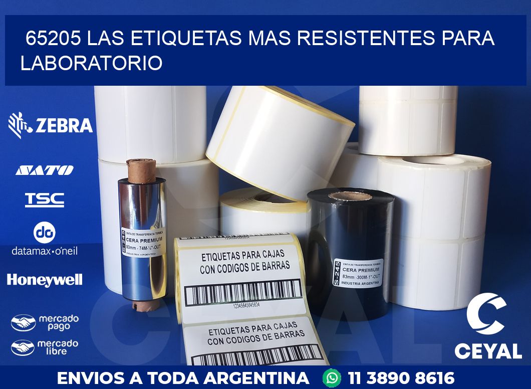 65205 LAS ETIQUETAS MAS RESISTENTES PARA LABORATORIO
