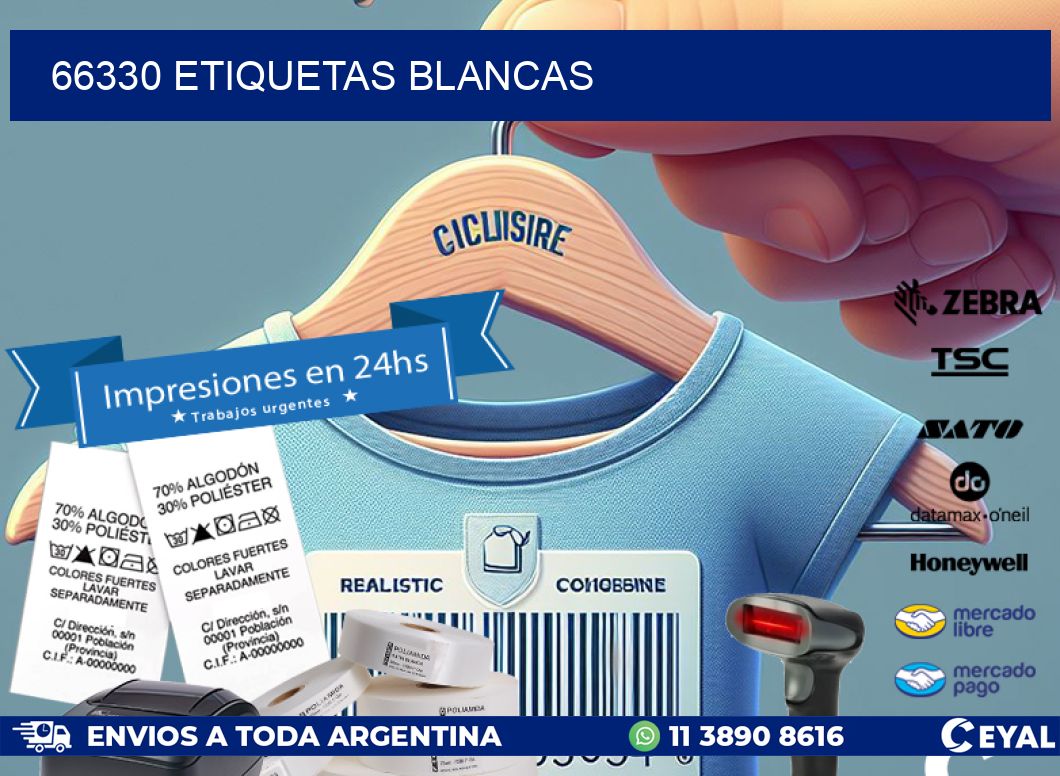 66330 ETIQUETAS BLANCAS
