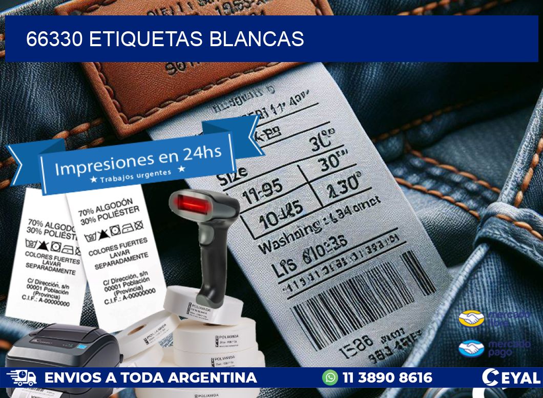 66330 ETIQUETAS BLANCAS