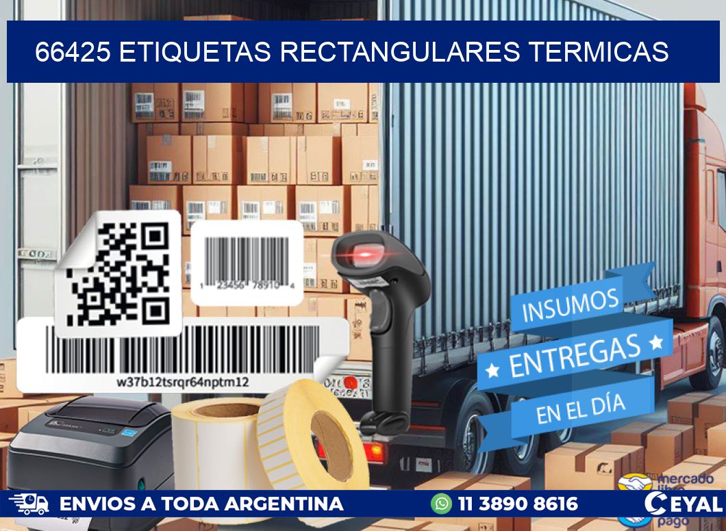 66425 etiquetas rectangulares termicas