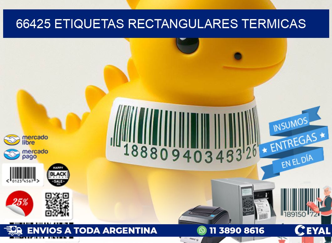 66425 etiquetas rectangulares termicas